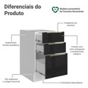 Ver imagem 3 de Balcão de Cozinha 40 Cm 3 Gavetas (sem Tampo) Branco/preto Lux Madesa Branco/preto