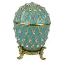 Ver imagem 1 de Porta Joia e Biju Decorativo Verde com Dourado organizador de Objetos - 7x5cm