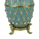 Ver imagem 4 de Porta Joia e Biju Decorativo Verde com Dourado organizador de Objetos - 7x5cm