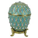 Ver imagem 1 de Porta Joia e Biju Decorativo Verde com Dourado Organizador de Objetos - 7x5cm