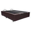 Ver imagem 1 de Base Box Baú para Cama Casal Queen 158x198cm Bipartido Liz S05 Corano Marrom - Mpozenato