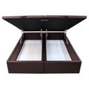 Ver imagem 3 de Base Box Baú para Cama Casal Queen 158x198cm Bipartido Liz S05 Corano Marrom - Mpozenato