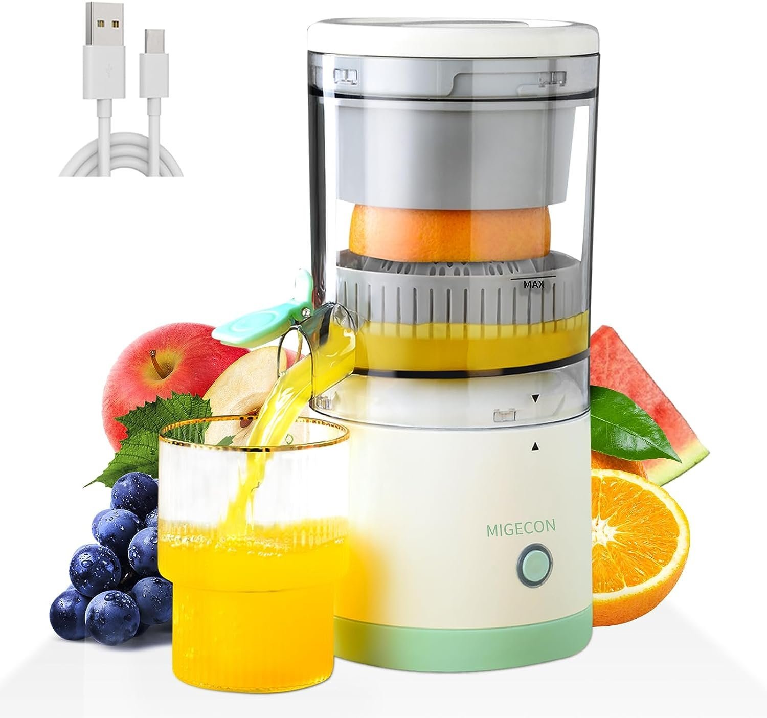 Espremedor Juice Citrus Automático USB - Sucos Frescos em Minutos Faça Sucos Rapidamente! - 4