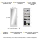 Ver imagem 3 de Sapateira 1 Porta com Espelho Jade Multimóveis Branca