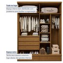 Ver imagem 4 de Guarda-roupa 4 Portas 3 Gavetas 100% Mdf Urbano