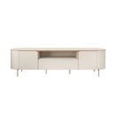 Ver imagem 5 de Rack Bancada P/ Tv até 75 Pol Areta C/ 2 Portas 218x57cm Off White/off White - Dj Móveis