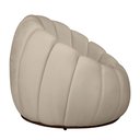 Ver imagem 3 de Poltrona Redonda Concha C/ Almofada Base Fixa Veludo Bege - Vallisa Decor
