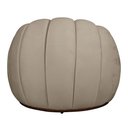 Ver imagem 4 de Poltrona Redonda Concha C/ Almofada Base Fixa Veludo Bege - Vallisa Decor