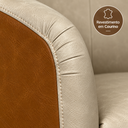 Ver imagem 2 de Poltrona Organica Clean Courino Creme e Caramelo Moderna Elegante Premiun Reforçada Clinica Recepção
