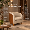 Ver imagem 5 de Poltrona Organica Clean Courino Creme e Caramelo Moderna Elegante Premiun Reforçada Clinica Recepção