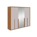 Ver imagem 5 de Guarda Roupa Casal 6 Portas (1 C/ Espelho) e 6 Gavetas Imperatore Branco - Lopas