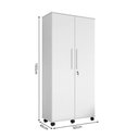 Ver imagem 3 de Guarda Roupa Solteiro 2 Portas Gold - Branco