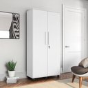 Ver imagem 1 de Guarda Roupa Solteiro 2 Portas Gold - Branco