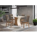 Ver imagem 1 de Mesa de Jantar Luiza 120 C. Vidro 4 Cad. Isa Bege - Henn