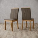 Ver imagem 4 de Mesa de Jantar Luiza 120 C. Vidro 4 Cad. Isa Bege - Henn