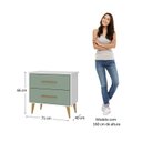 Ver imagem 3 de Mesa de Cabeceira Infantil Arco-Íris Espresso Móveis Verde/Branco