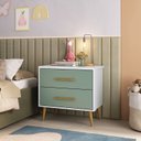 Ver imagem 1 de Mesa de Cabeceira Infantil Arco-Íris Espresso Móveis Verde/Branco