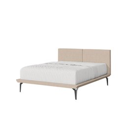 Base Box Cama Japonesa Toquio King com Cabeceira Almofada Linho Bege - Cor: Bege - 4