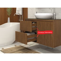 Gabinete para Banheiro 80 cm Sem Cuba Ripado 80 - 4