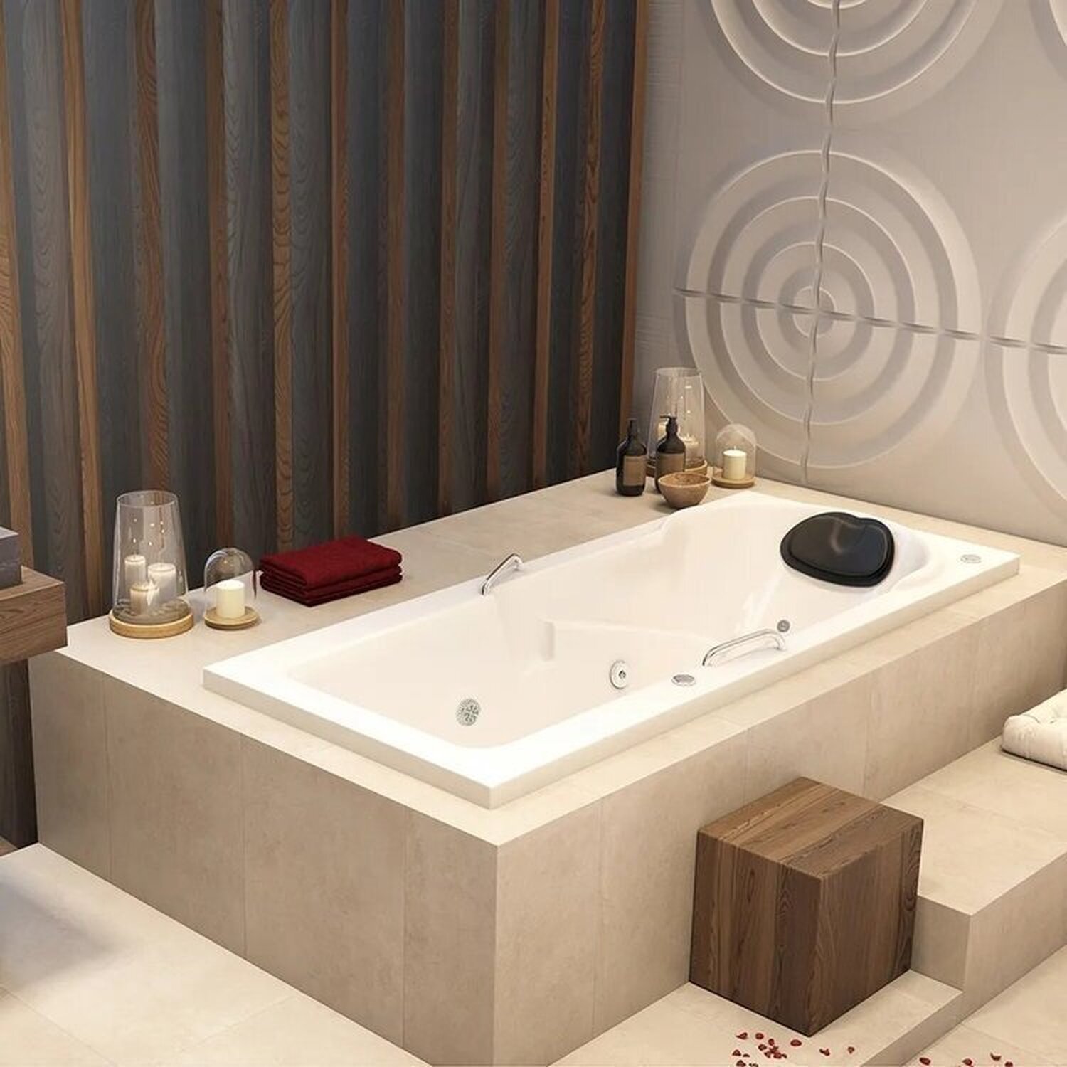 Banheira de Hidromassagem Capri Astra em Gel 170x80x46cm - P6 - 110v - sem Aquecedor e Cromoterapia - 2
