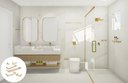 Ver imagem 5 de Kit de Acessórios para Banheiro com 6 Peças em Aço Inox Dourado Linha Larissa