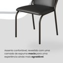 Ver imagem 6 de Conjunto Sala de Jantar Mesa 160x90cm Base Império Tampo MDF Laca com Vidro Malibu Preto