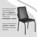 Ver imagem 7 de Conjunto Sala de Jantar Mesa 160x90cm Base Império Tampo Mdf Laca com Vidro Malibu