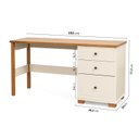 Ver imagem 3 de Penteadeira com Espelho 150cm Ananda CabeCasa MadeiraOriginals Branco/Off-White/Mel