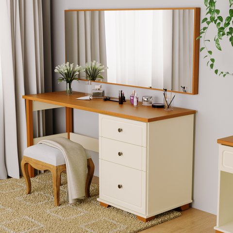 Penteadeira com Espelho 150cm Ananda CabeCasa MadeiraOriginals