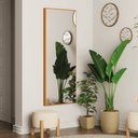 Ver imagem 1 de Espelho Decorativo Retangular 150x61cm Ananda CabeCasa MadeiraOriginals Marrom/Mel