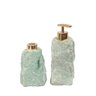 Kit Lavabo Difusor e Saboneteira Cromado Dourado Pedra Quartzo Verde - 1