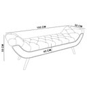 Ver imagem 6 de Puff Recamier Decorativo com Tachas 195 cm Santorini P05 Linho Cru - Lyam Decor