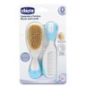 Escova e Pente com Cerdas Naturais Azul Chicco - 2