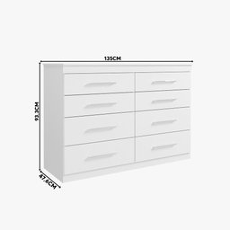 Cômoda Quarto Casal Branca Gênova Batrol - 4