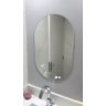 Espelho Oval Decorativo 80x50cm Vidro Lapidado para Banheiro Sala Quarto - 5