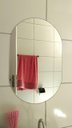 Ver imagem 6 de Espelho Oval Decorativo 80x50cm Vidro Lapidado para Banheiro Sala Quarto