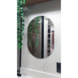Espelho Oval Decorativo 80x50cm Vidro Lapidado para Banheiro Sala Quarto - 8