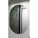 Ver imagem 3 de Espelho Oval Decorativo 80x50cm Vidro Lapidado para Banheiro Sala Quarto