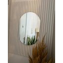 Ver imagem 4 de Espelho Oval Decorativo 80x50cm Vidro Lapidado para Banheiro Sala Quarto