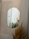 Ver imagem 4 de Espelho Oval Decorativo 80x50cm Vidro Lapidado para Banheiro Sala Quarto
