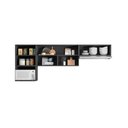 Ver imagem 3 de Cozinha Modulada Etna 4 Peças Aéreo com Vidro