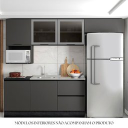Cozinha Modulada Etna 4 Peças Aéreo com Vidro - 2