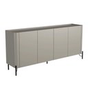 Ver imagem 4 de Balcão Buffet Bend Moderno 4 Portas MDF 180cm Cinza com Preto Casa Lar Shop