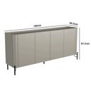 Ver imagem 2 de Balcão Buffet Bend Moderno 4 Portas MDF 180cm Cinza com Preto Casa Lar Shop