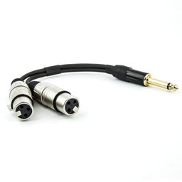 Cabo P10 para 2 Xlr Fêmea Mono - 1,5 Metro - 1