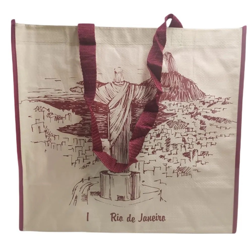 Bolsa Ecologica Reutilizavel Ecobag Kit 10 Unidades Compras Mercado Sacola de Ombro Alça Resistente  - 8