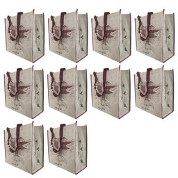 Bolsa Ecologica Reutilizavel Ecobag Kit 10 Unidades Compras Mercado Sacola de Ombro Alça Resistente  - 2
