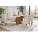 Ver imagem 2 de Mesa Jantar Solana 200 8 Cadeiras Eloa Linho - Henn