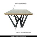 Ver imagem 3 de Mesa de Jantar Base de Ferro Shaman 220cm Castanho Oregon - Gran Belo