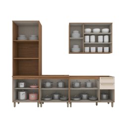 Cozinha Compacta 4 Peças com Torre Quente Yasmin Espresso Móveis - 3